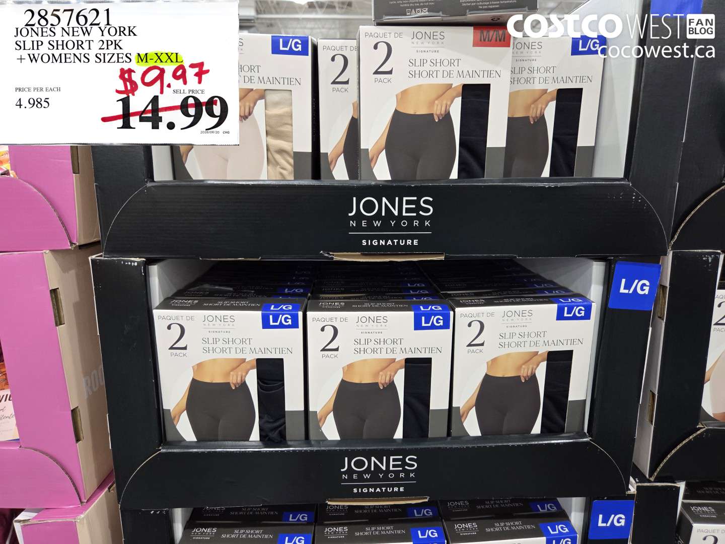 2857621 JONES NEW YORK SLIP SHORT 2PK + WOMENS SIZES M-XXL $9.97