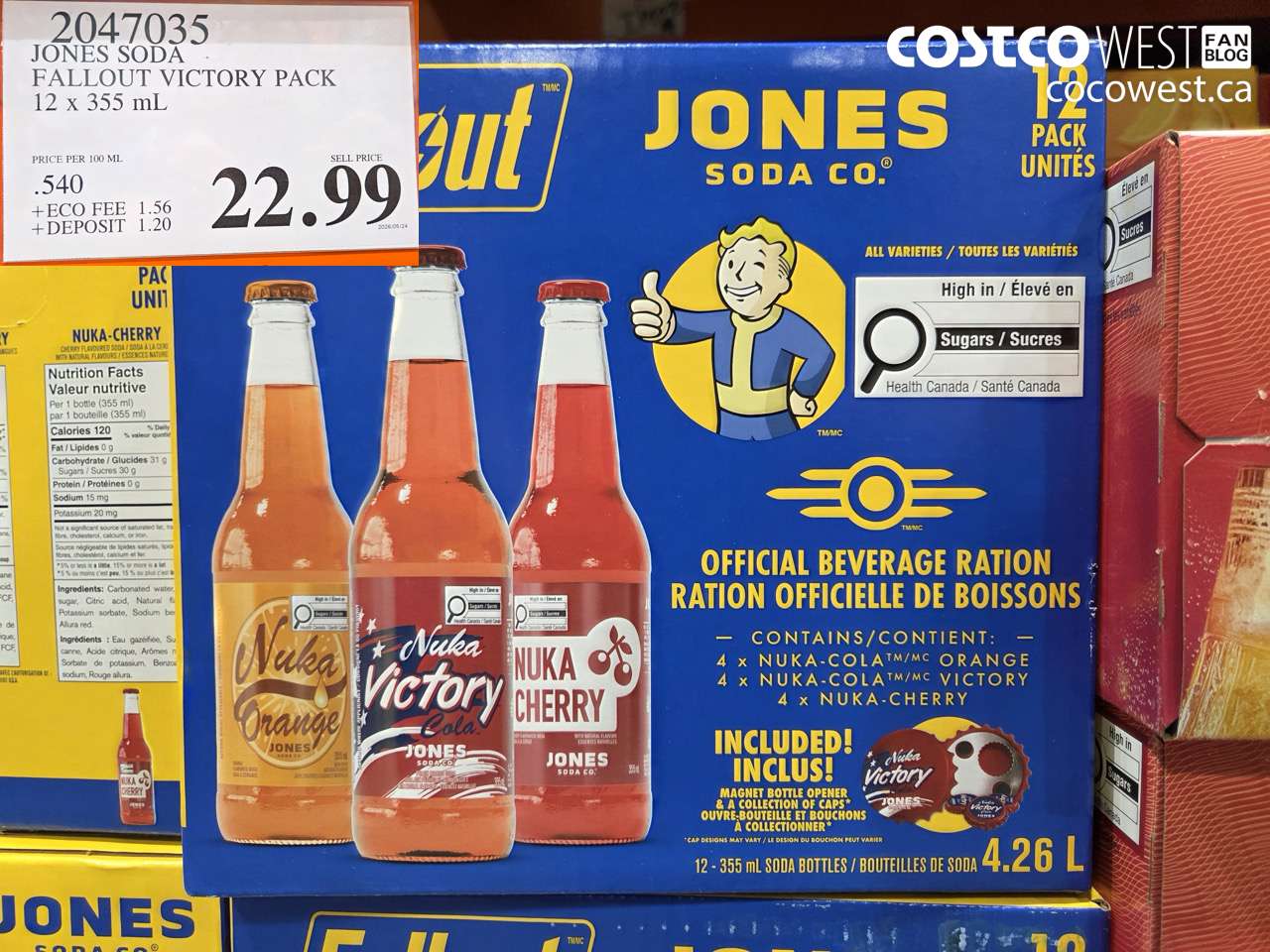 2047035 JONES SODA FALLOUT VICTORY PACK 12 X 355 ML $22.99