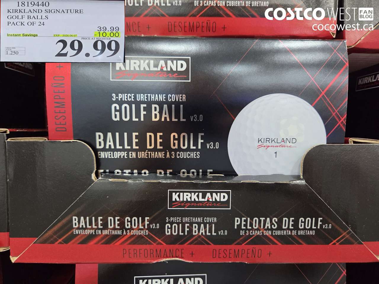1819440 KIRKLAND SIGNATURE GOLF BALLS PACK OF 24 ($10.00 INSTANT SAVINGS EXPIRES ON 2026-06-07) $29.99