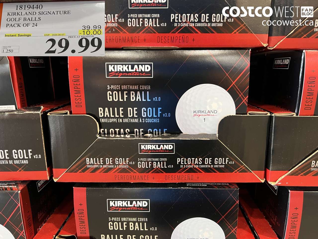 1819440 KIRKLAND SIGNATURE GOLF BALLS PACK OF 24 ($10.00 INSTANT SAVINGS EXPIRES ON 2026-06-07) $29.99
