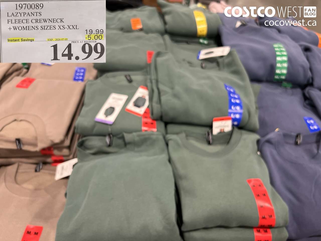 1970089 LAZYPANTS FLEECE CREWNECK WOMENS SIZES XS-XXL ($5.00 INSTANT SAVINGS EXPIRES ON 2026-07-05) $14.99