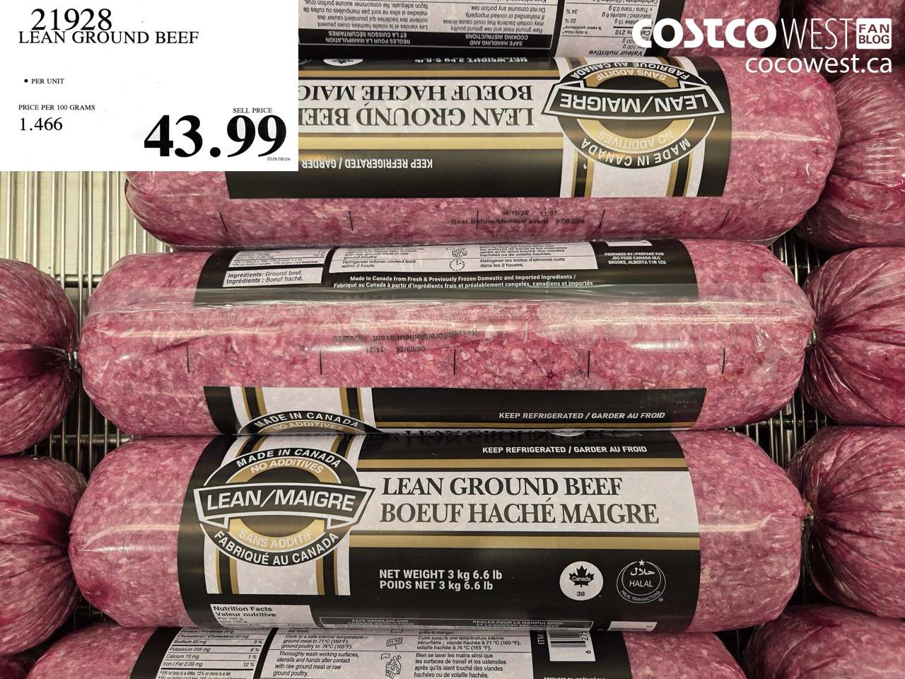 21928 LEAN GROUND BEEF $43.99