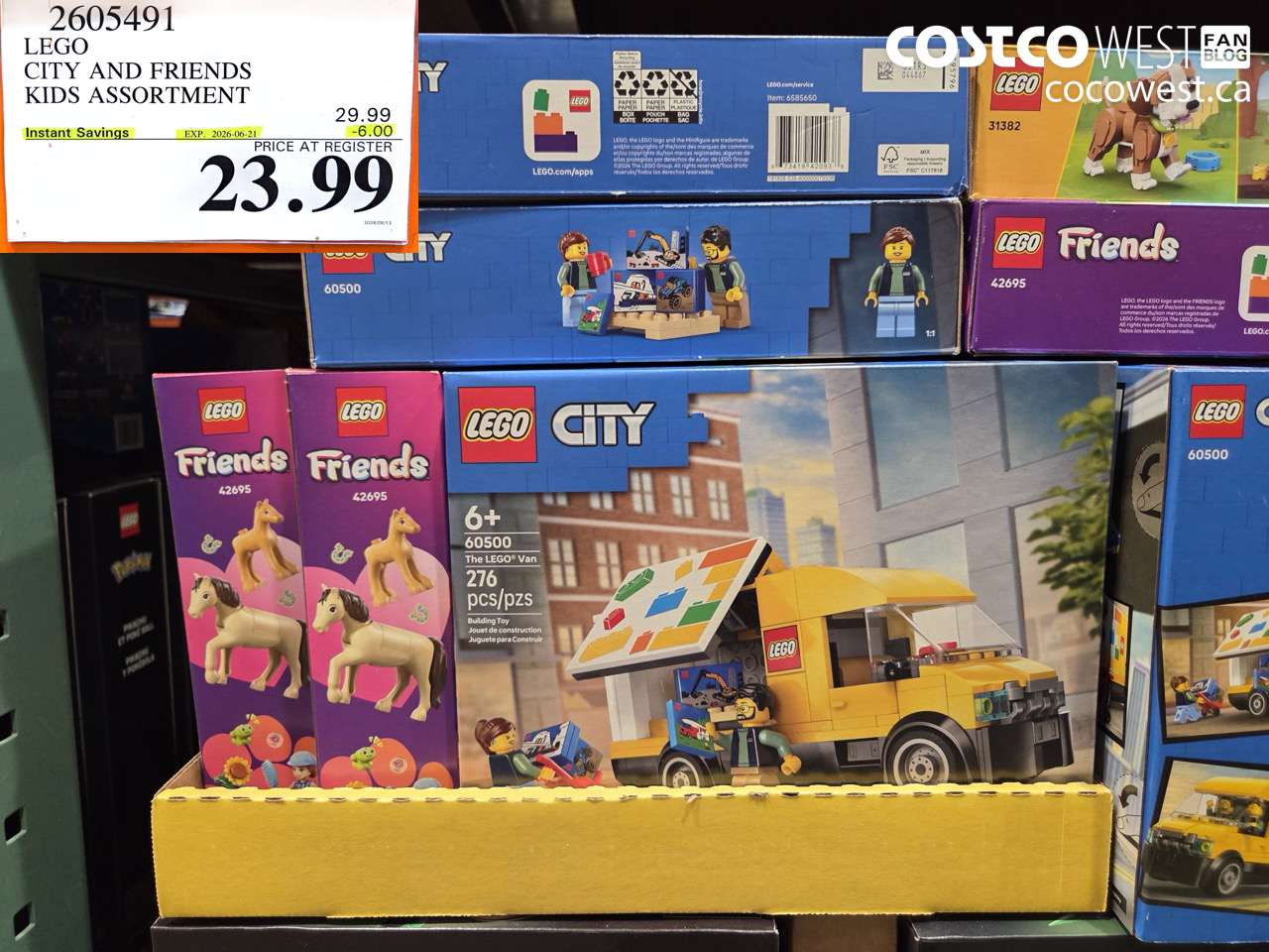 2605491 LEGO CITY AND FRIENDS KIDS ASSORTMENT ($6.00 INSTANT SAVINGS EXPIRES ON 2026-06-21) $23.99