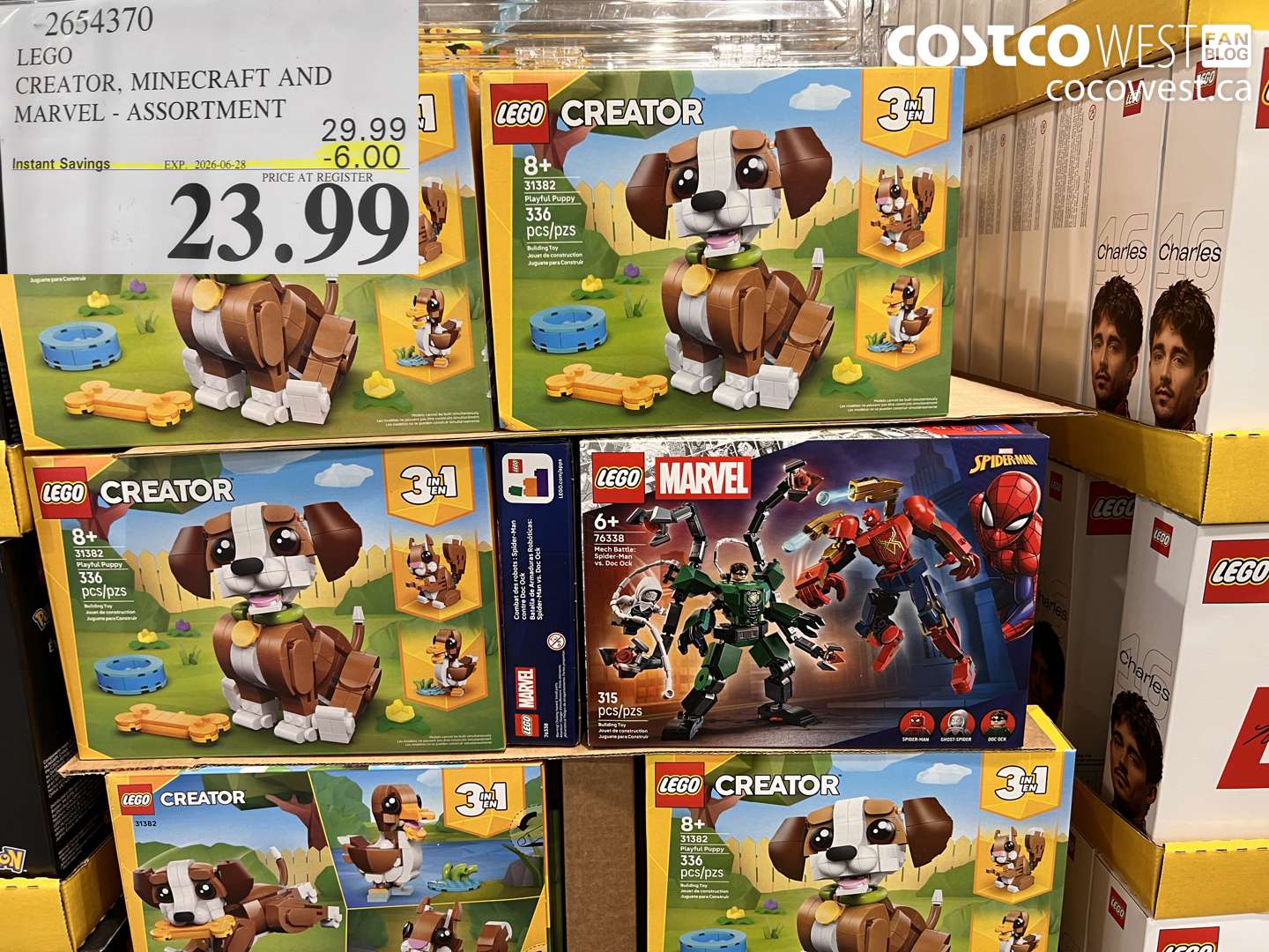 2654370 LEGO CREATOR, MINECRAFT AND MARVEL - ASSORTMENT ($6.00 INSTANT SAVINGS EXPIRES ON 2026-06-28) $23.99
