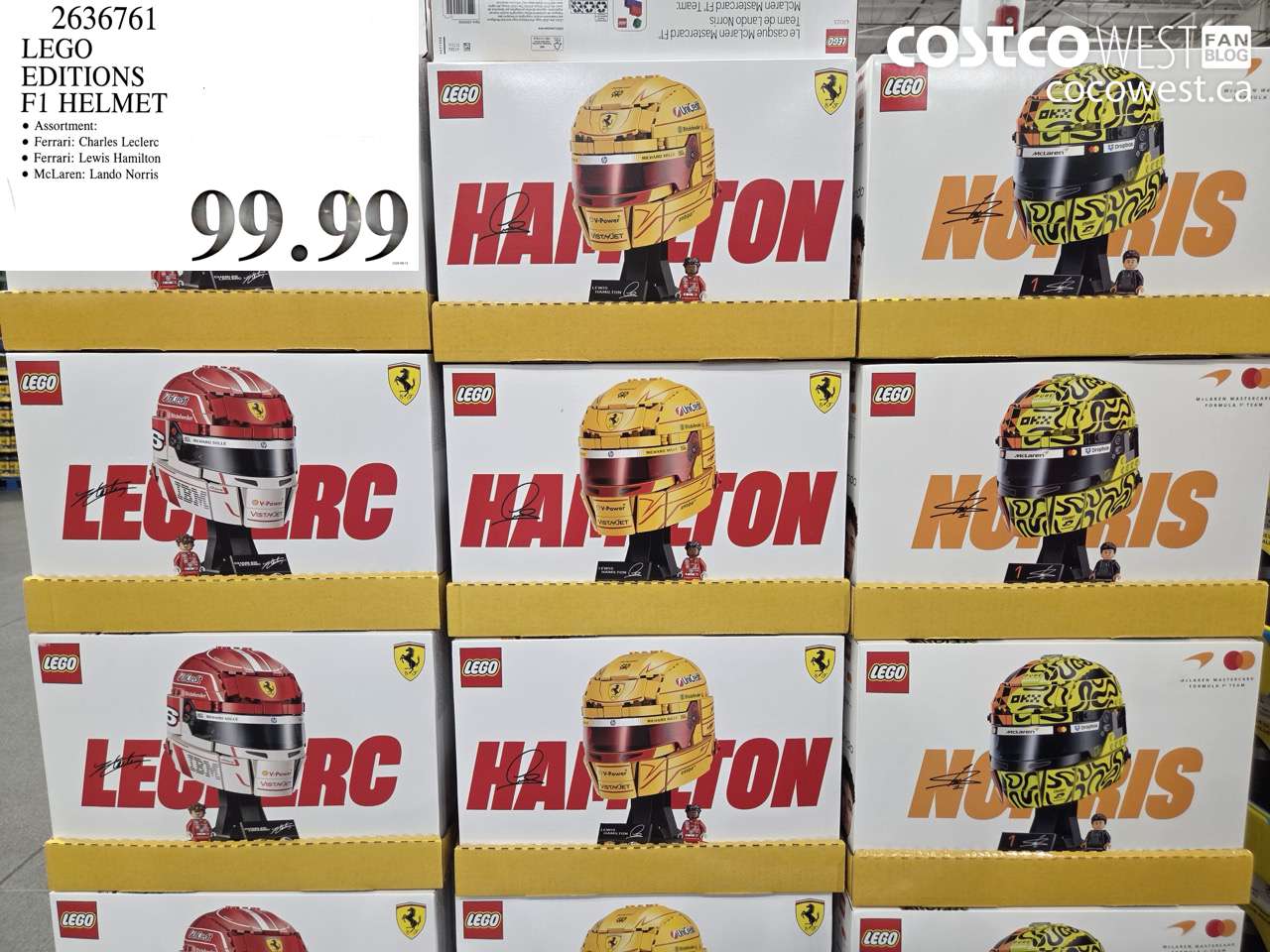 2636761 LEGO EDITIONS F1 HELMET $99.99
