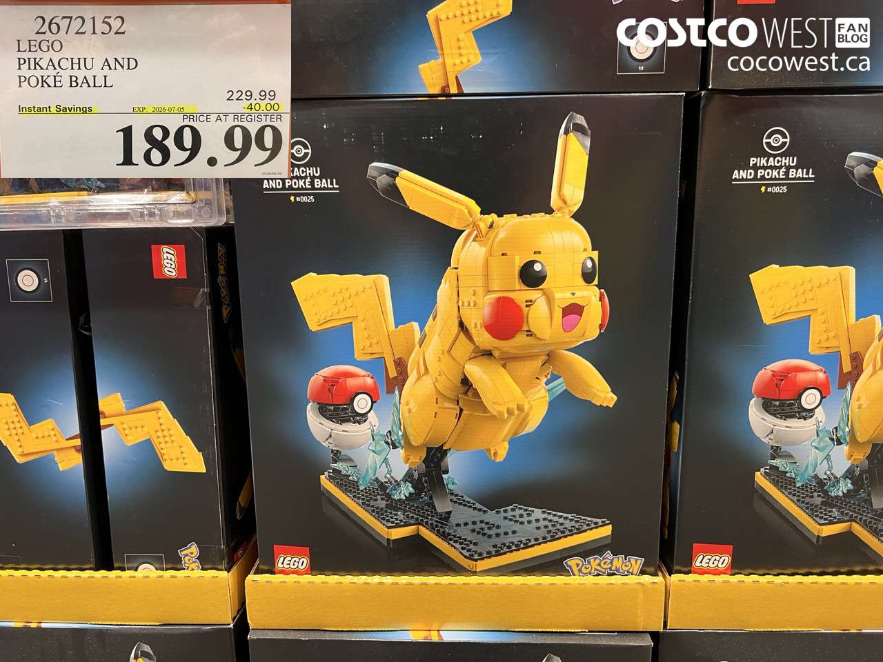 2672152 LEGO PIKACHU AND POKÉ BALL ($40.00 INSTANT SAVINGS EXPIRES ON 2026-07-05) $189.99