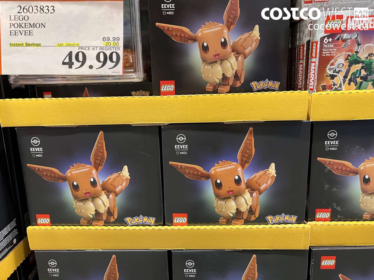 2603833 LEGO POKEMON EEVEE ($20.00 INSTANT SAVINGS EXPIRES ON 2026-07-05) $49.99