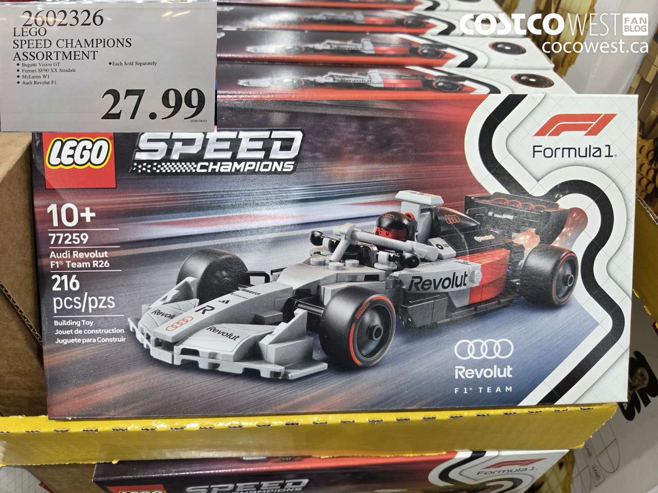 2602326 LEGO SPEED CHAMPIONS ASSORTMENT $27.99