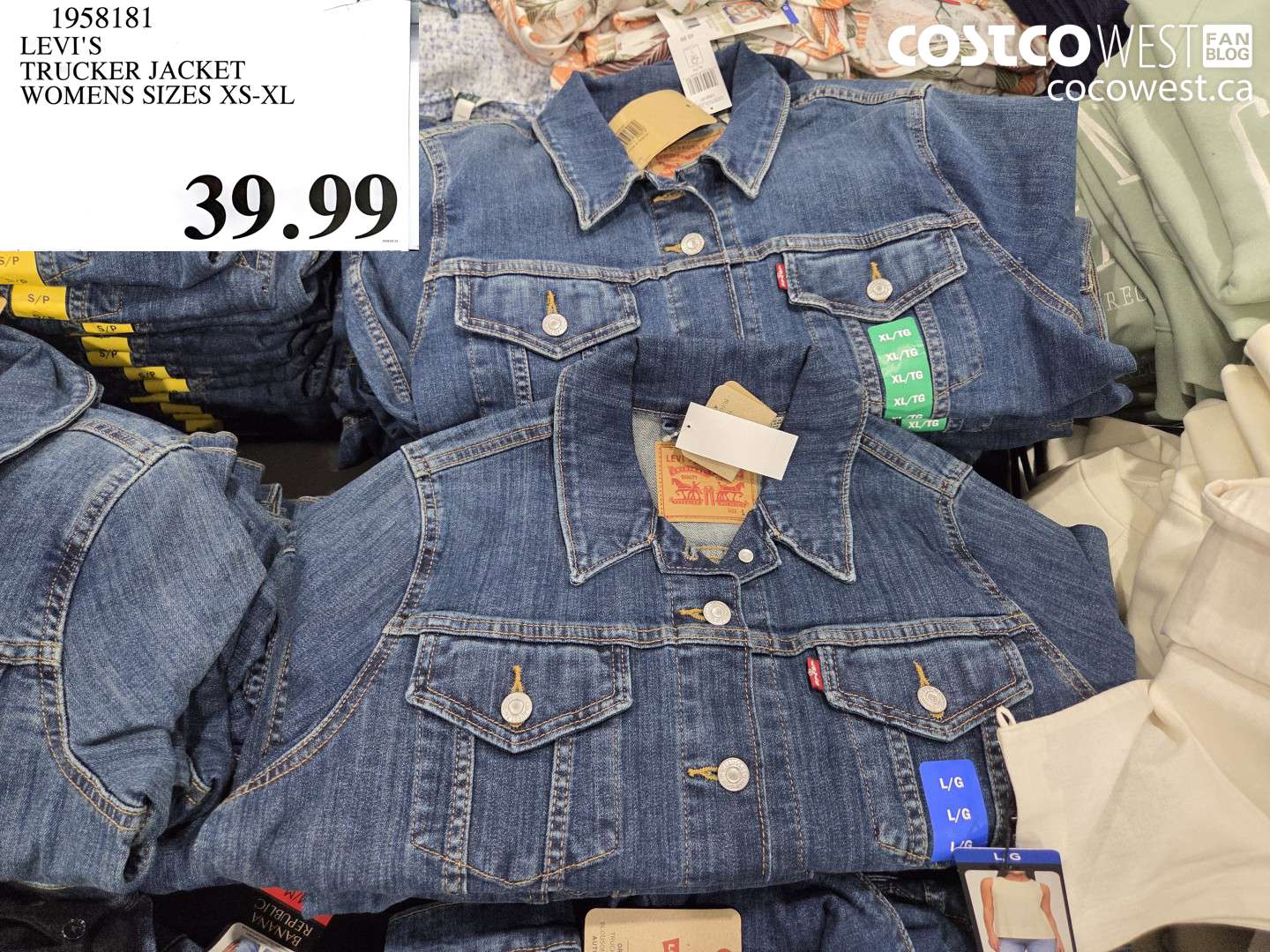 1958181 LEVI'S TRUCKER JACKET WOMENS SIZES XS-XL $39.99