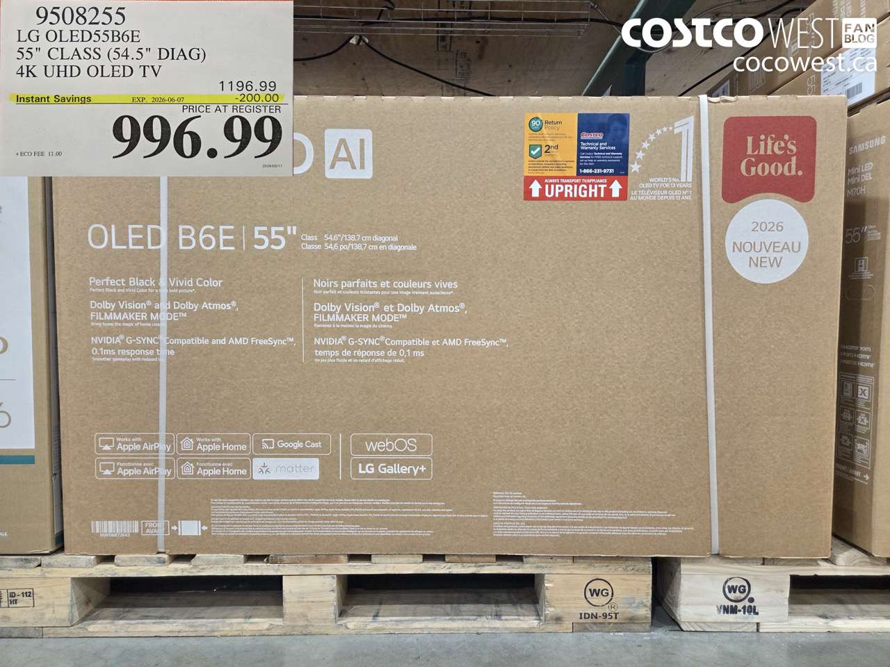 9508255 LG OLED55B6E 55