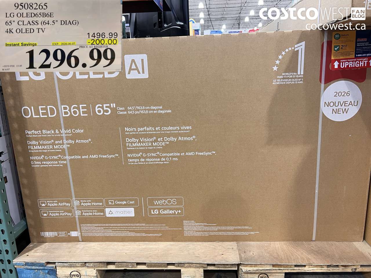 9508265 LG OLED65B6E 65