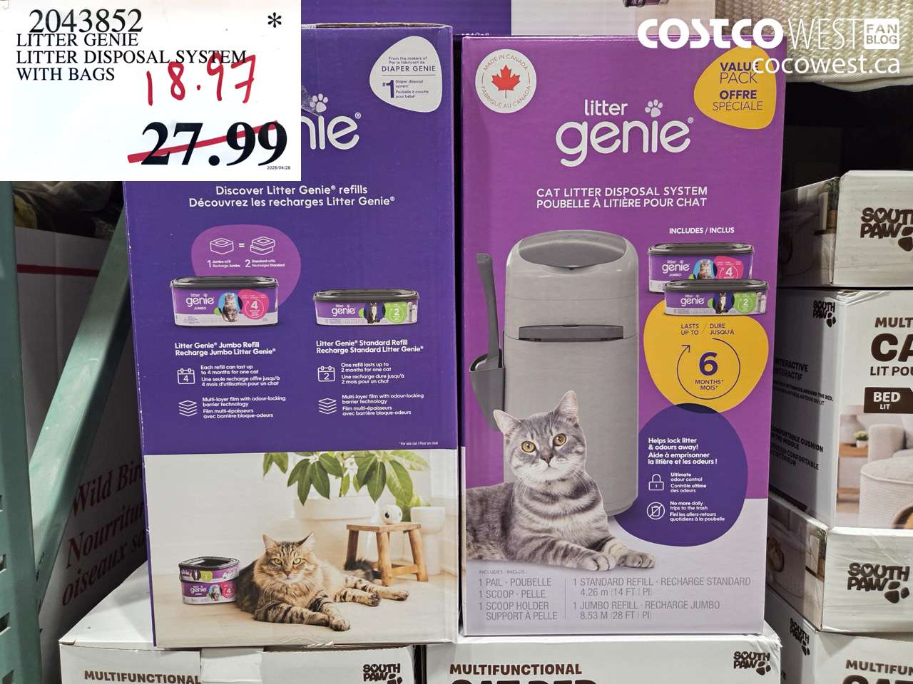 2043852 LITTER GENIE LITTER DISPOSAL SYSTEM WITH BAGS $18.97