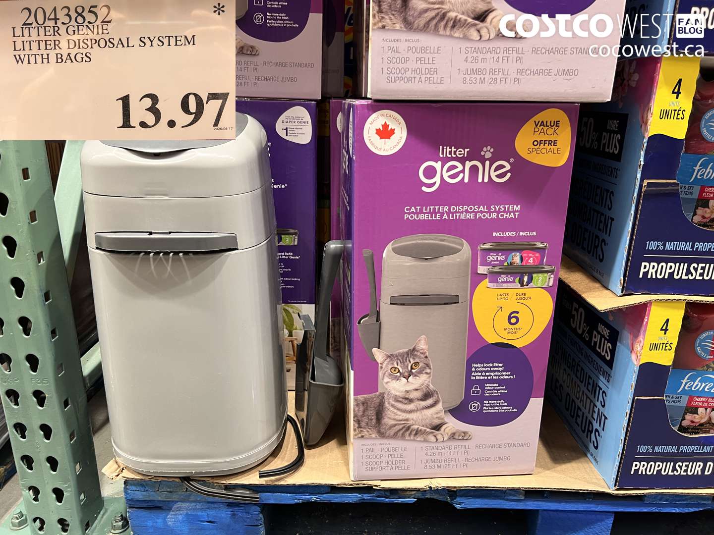 2043852 LITTER GENIE LITTER DISPOSAL SYSTEM WITH BAGS $13.97