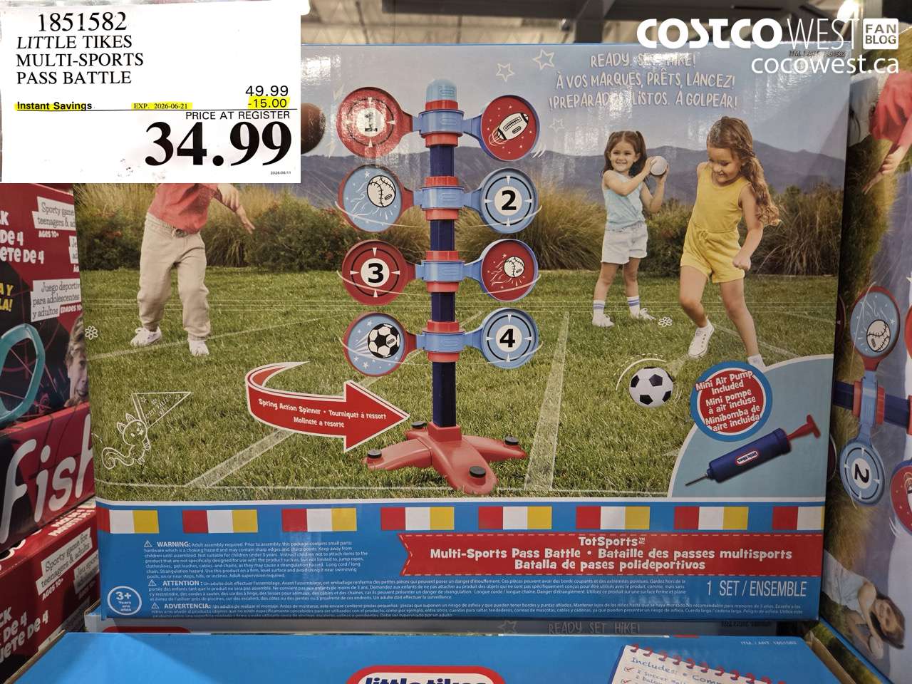 1851582 LITTLE TIKES MULTI-SPORTS PASS BATTLE ($15.00 INSTANT SAVINGS EXPIRES ON 2026-06-21) $34.99