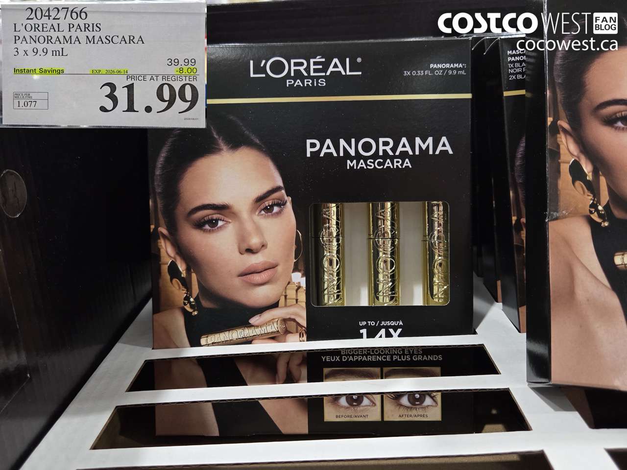 2042766 L'OREAL PARIS PANORAMA MASCARA 3 X 9.9 ML ($8.00 INSTANT SAVINGS EXPIRES ON 2026-06-14) $31.99