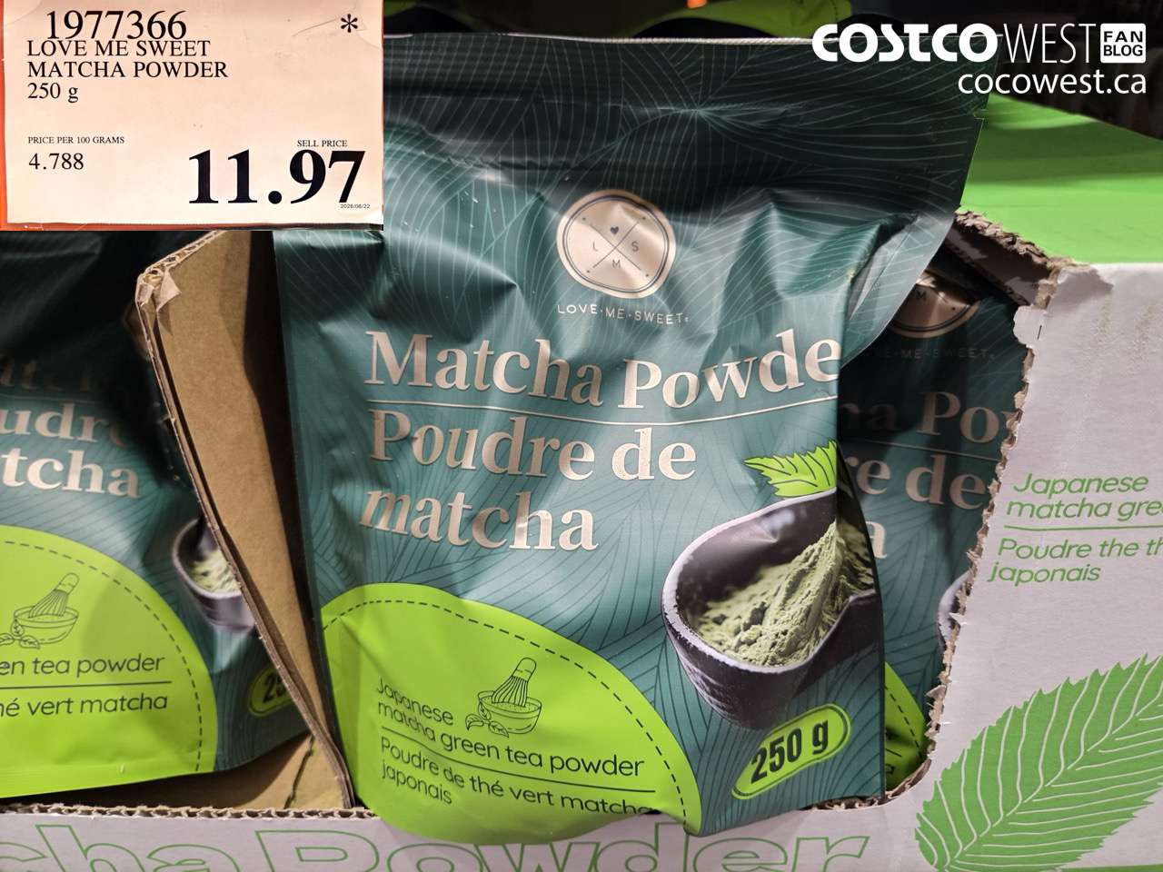 1977366 LOVE ME SWEET MATCHA POWDER 250 G $11.97