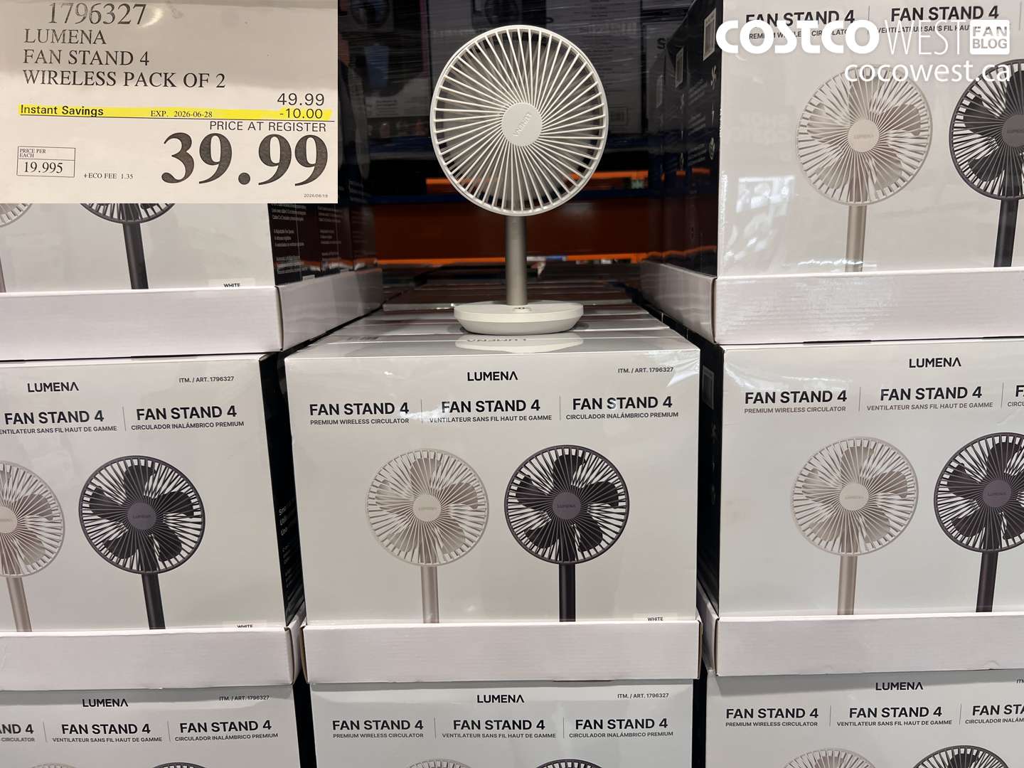 1796327 LUMENA FAN STAND 4 WIRELESS PACK OF 2 ($10.00 INSTANT SAVINGS EXPIRES ON 2026-06-28) $39.99