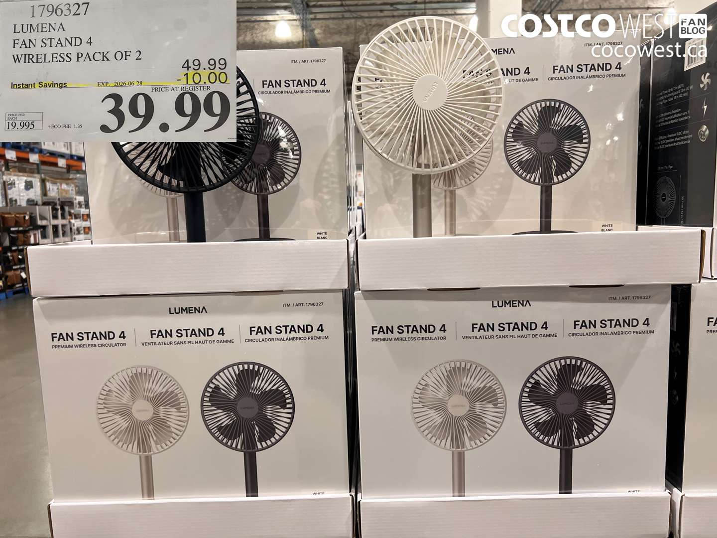 1796327 LUMENA FAN STAND 4 WIRELESS PACK OF 2 ($10.00 INSTANT SAVINGS EXPIRES ON 2026-06-28) $39.99