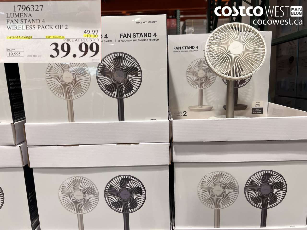 1796327 LUMENA FAN STAND 4 WIRELESS PACK OF 2 ($10.00 INSTANT SAVINGS EXPIRES ON 2026-07-12) $39.99