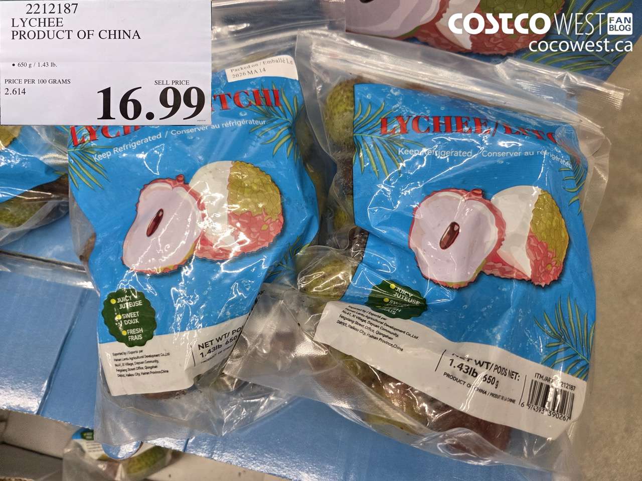 2212187 LYCHEE PRODUCT OF CHINA $16.99