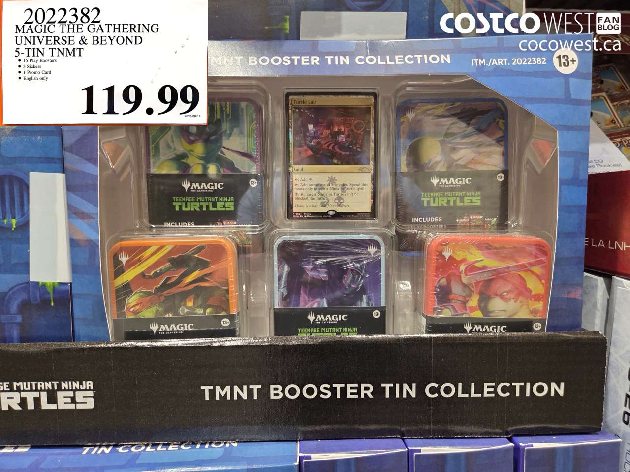 2022382 MAGIC THE GATHERING UNIVERSE & BEYOND 5-TIN TNMT $119.99