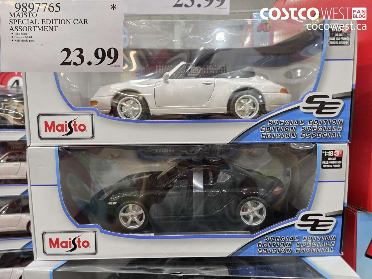 9897765 MAISTO SPECIAL EDITION CAR ASSORTMENT $23.99
