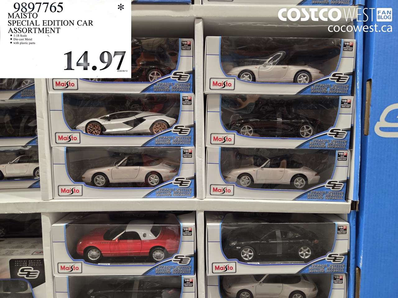 9897765 MAISTO SPECIAL EDITION CAR ASSORTMENT $14.97