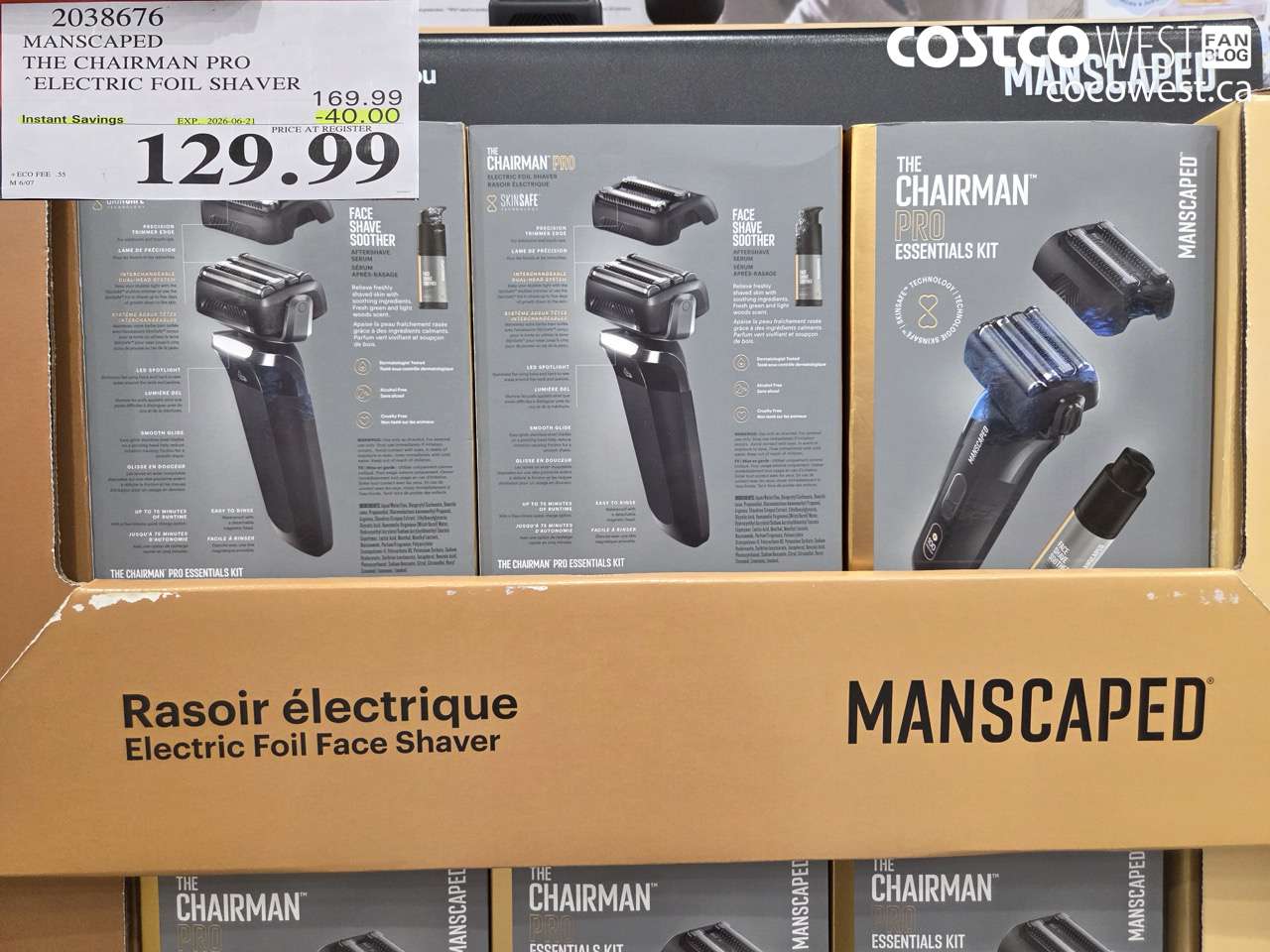 2038676 MANSCAPED THE CHAIRMAN PRO ELECTRIC FOIL SHAVER ($40.00 INSTANT SAVINGS EXPIRES ON 2026-06-21) $129.99