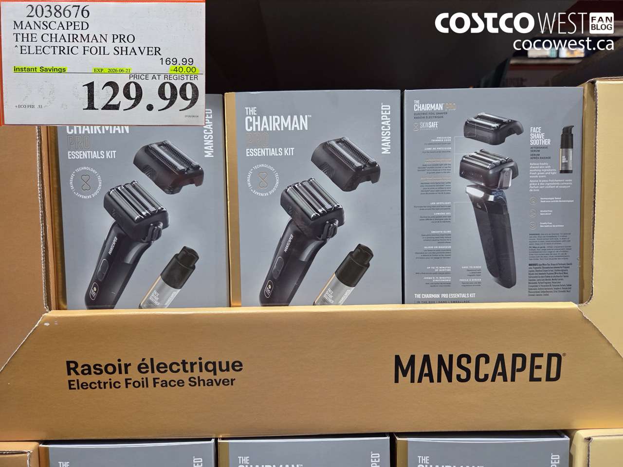 2038676 MANSCAPED THE CHAIRMAN PRO ELECTRIC FOIL SHAVER ($40.00 INSTANT SAVINGS EXPIRES ON 2026-06-21) $129.99