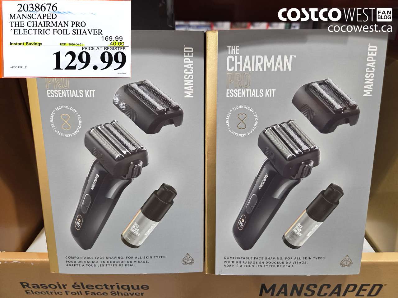 2038676 MANSCAPED THE CHAIRMAN PRO ELECTRIC FOIL SHAVER ($40.00 INSTANT SAVINGS EXPIRES ON 2026-06-21) $129.99
