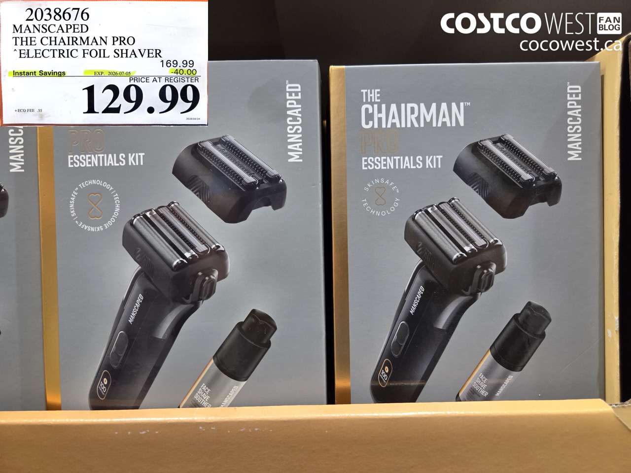 2038676 MANSCAPED THE CHAIRMAN PRO ELECTRIC FOIL SHAVER ($40.00 INSTANT SAVINGS EXPIRES ON 2026-07-05) $129.99