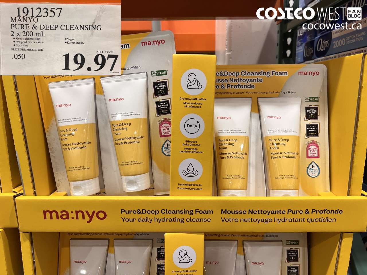 1912357 MANYO PURE & DEEP CLEANSING 2 X 200 ML $19.97