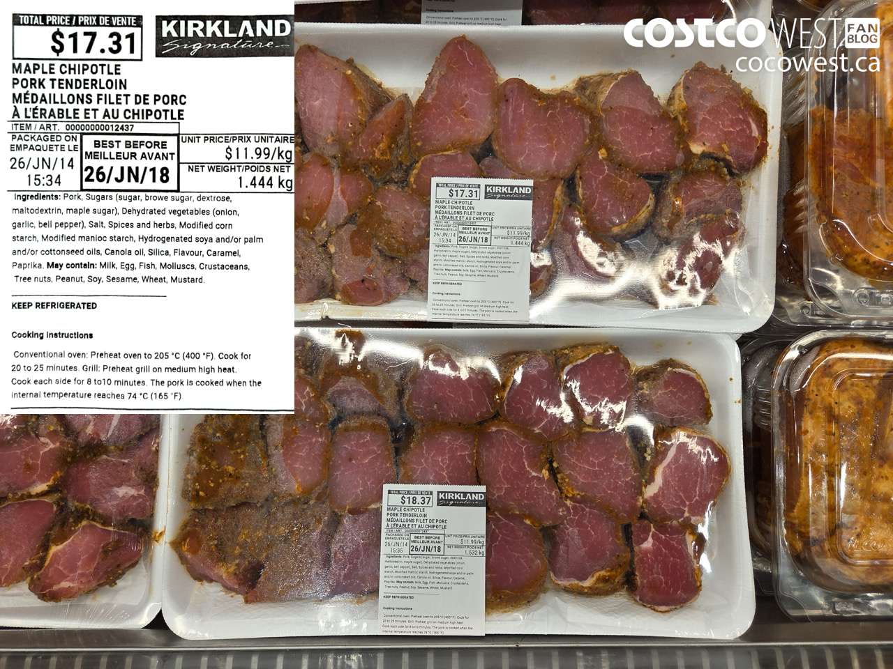 12437 MAPLE CHIPOTLE PORK TENDERLOIN $11.99