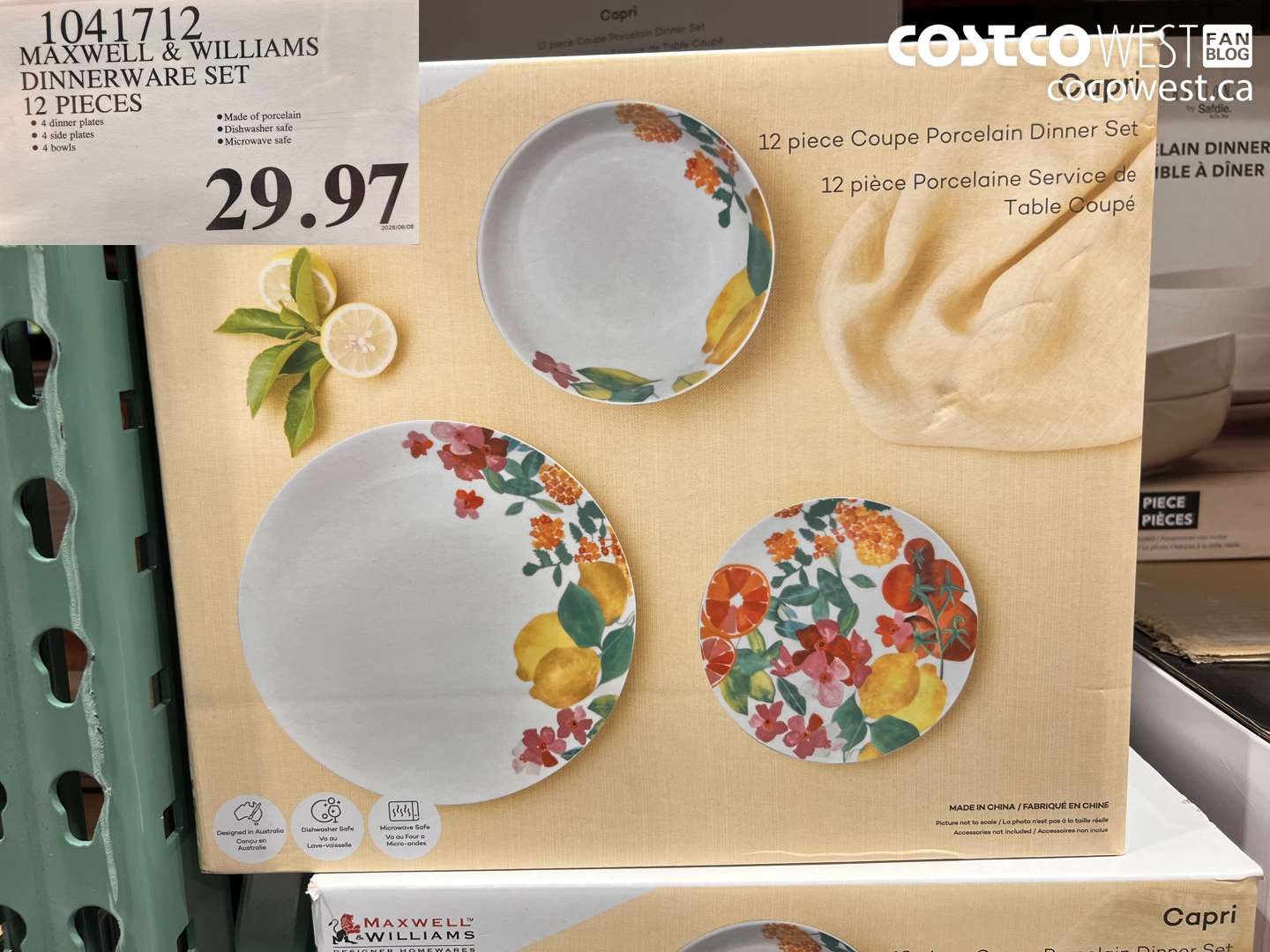 1041712 MAXWELL & WILLIAMS DINNERWARE SET 12 PIECES $29.97