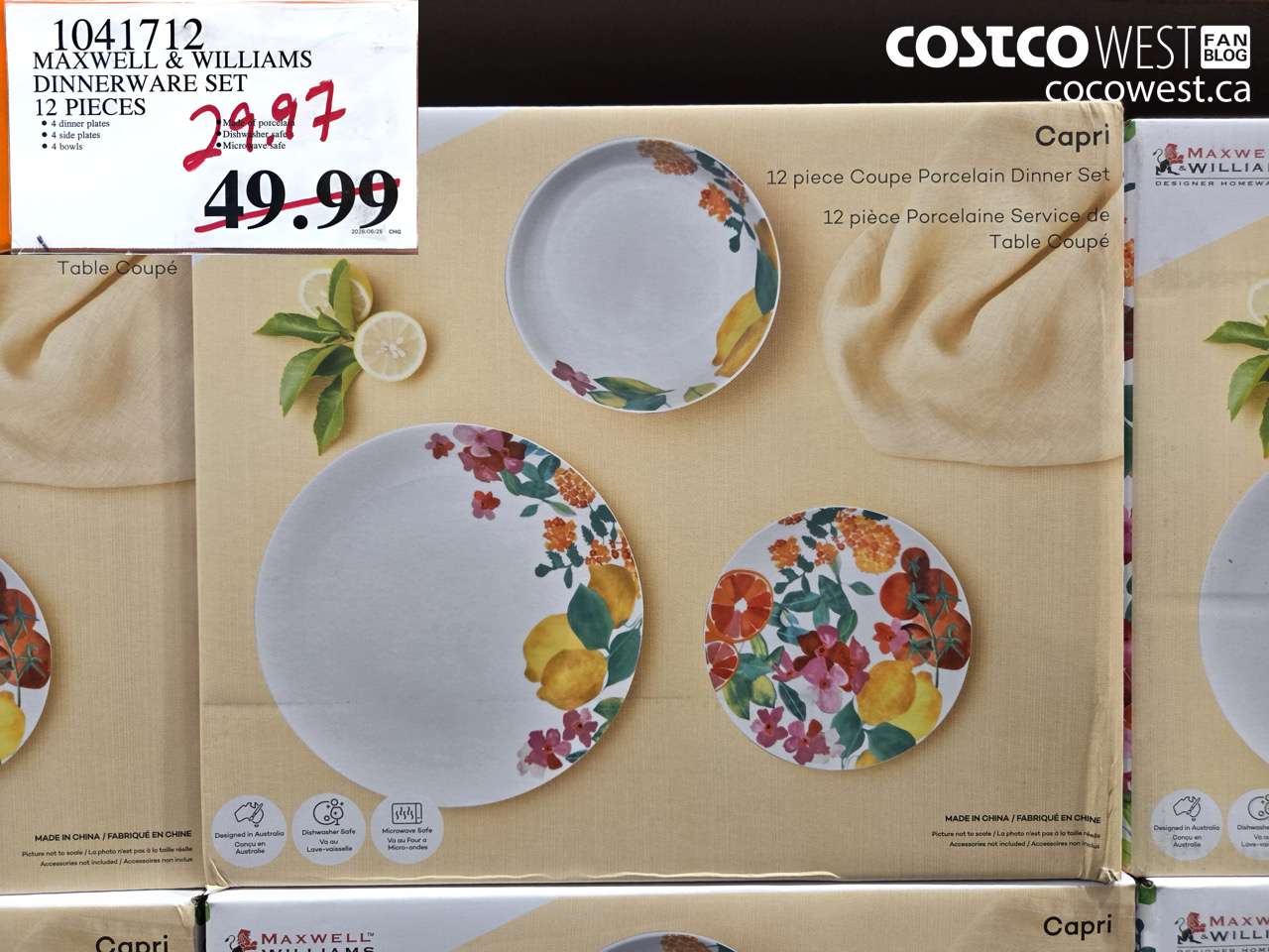 1041712 MAXWELL & WILLIAMS DINNERWARE SET 12 PIECES $29.97