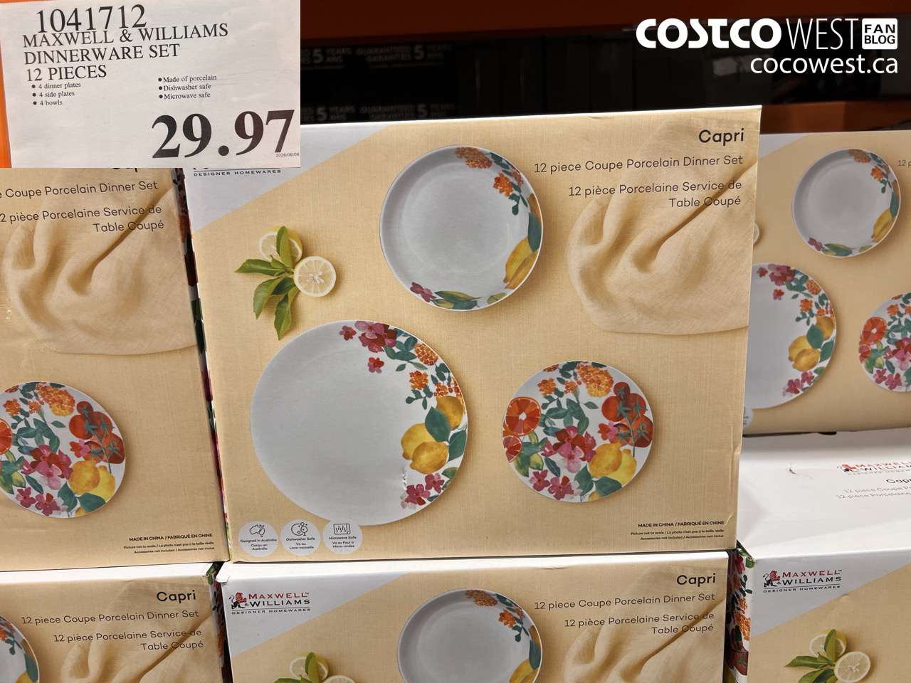 1041712 MAXWELL & WILLIAMS DINNERWARE SET 12 PIECES $29.97