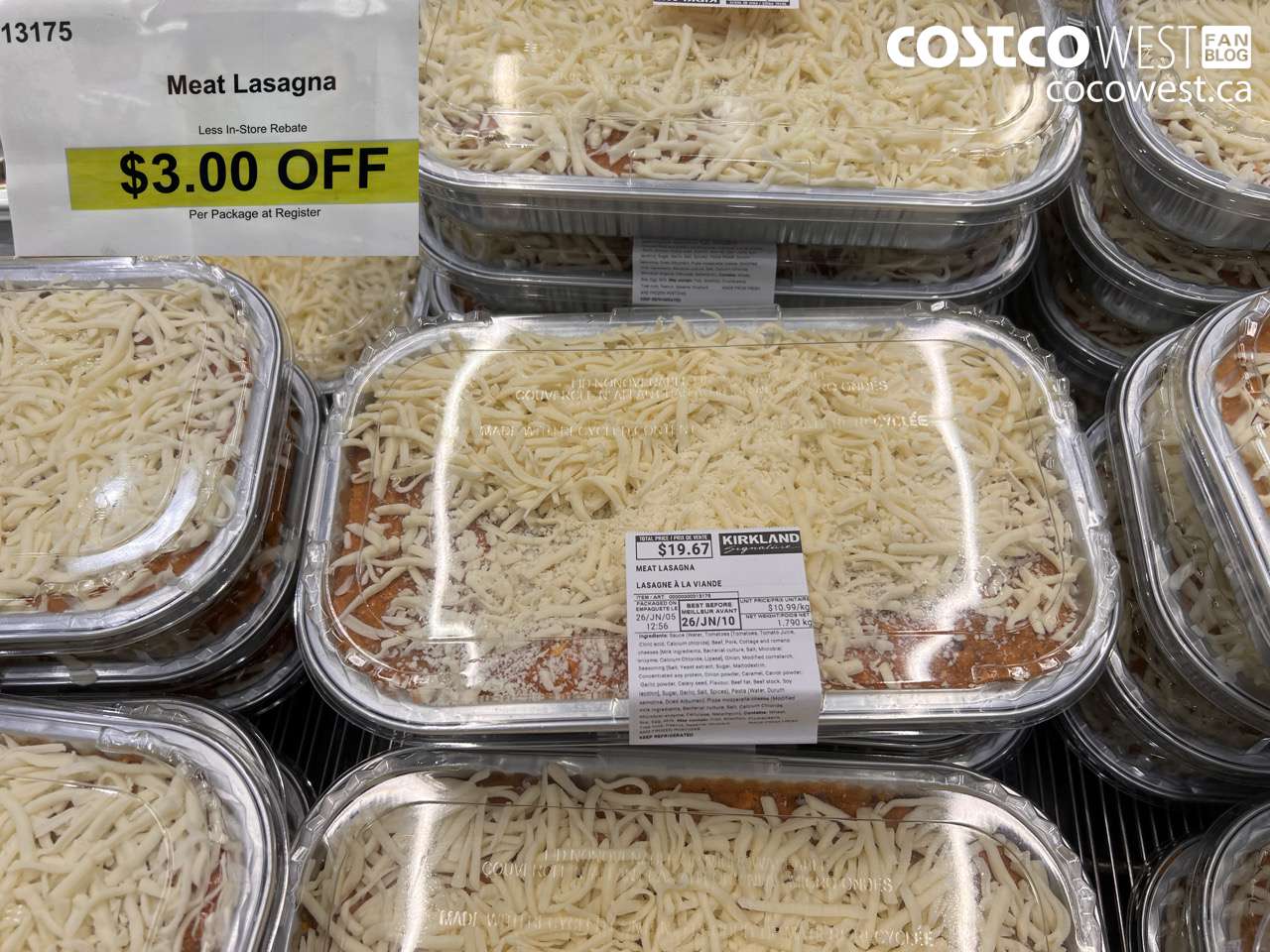 13175 MEAT LASAGNA ($3.00 INSTANT SAVINGS)