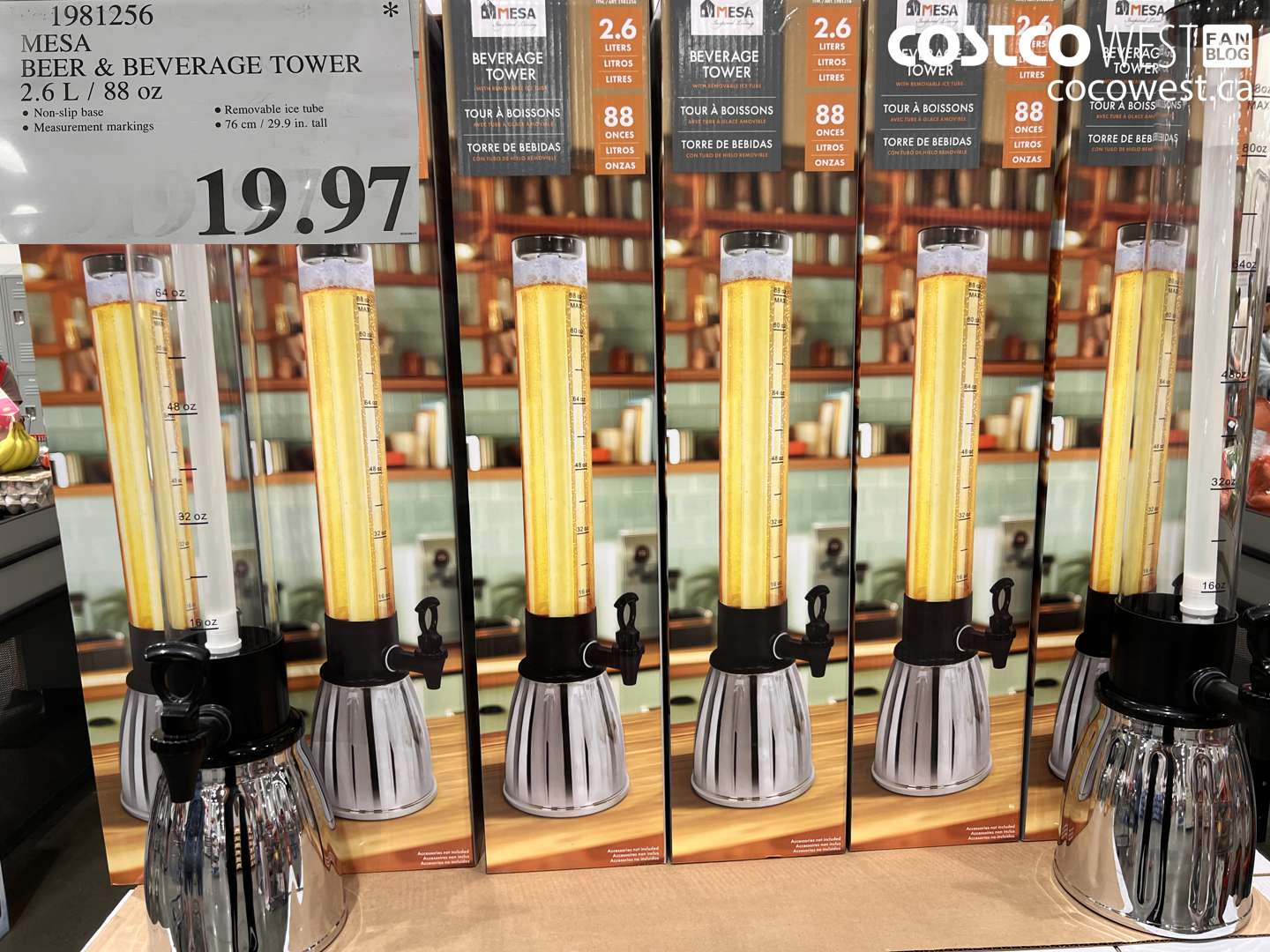 1981256 MESA BEER & BEVERAGE TOWER 2.6 L / 88 OZ $19.97