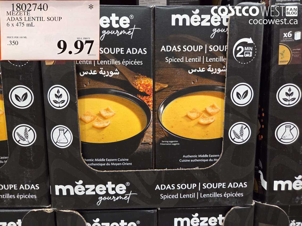 1802740 MEZETE ADAS LENTIL SOUP 6 X 475 ML $9.97