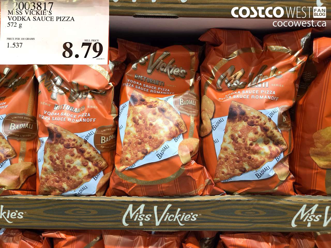 2003817 MISS VICKIE'S VODKA SAUCE PIZZA 572 G $8.79