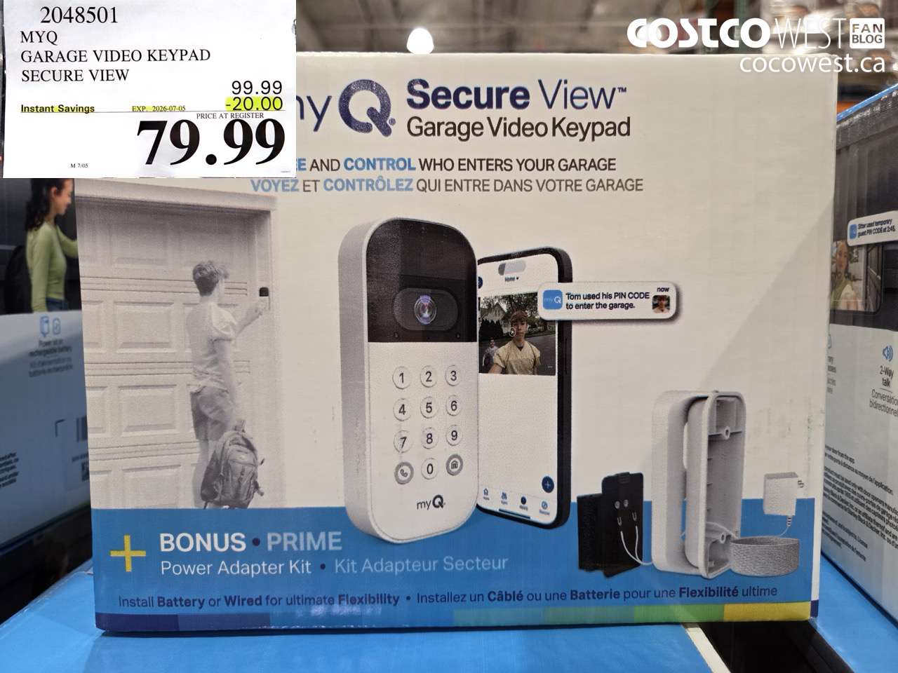 2048501 MYQ GARAGE VIDEO KEYPAD SECURE VIEW ($20.00 INSTANT SAVINGS EXPIRES ON 2026-07-05) $79.99