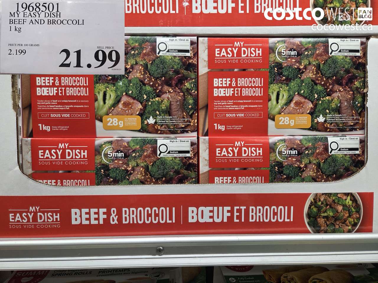 1968501 MY EASY DISH BEEF AND BROCCOLI 1 KG $21.99