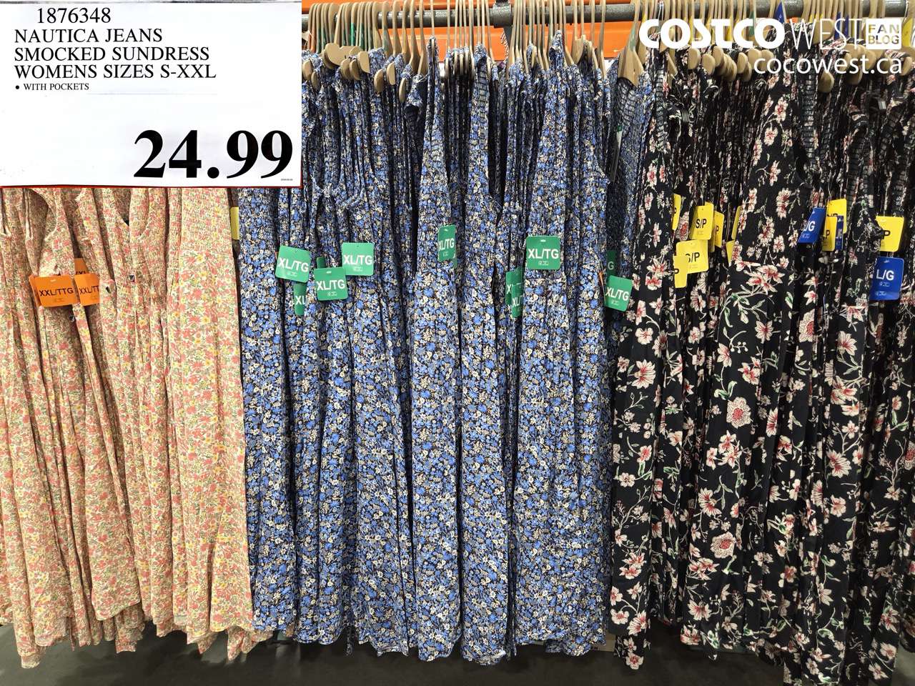 1876348 NAUTICA JEANS SMOCKED SUNDRESS WOMENS SIZES S-XXL $24.99