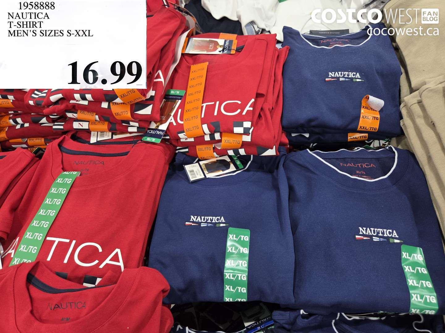 1958888 NAUTICA T-SHIRT MEN'S SIZES S-XXL $16.99
