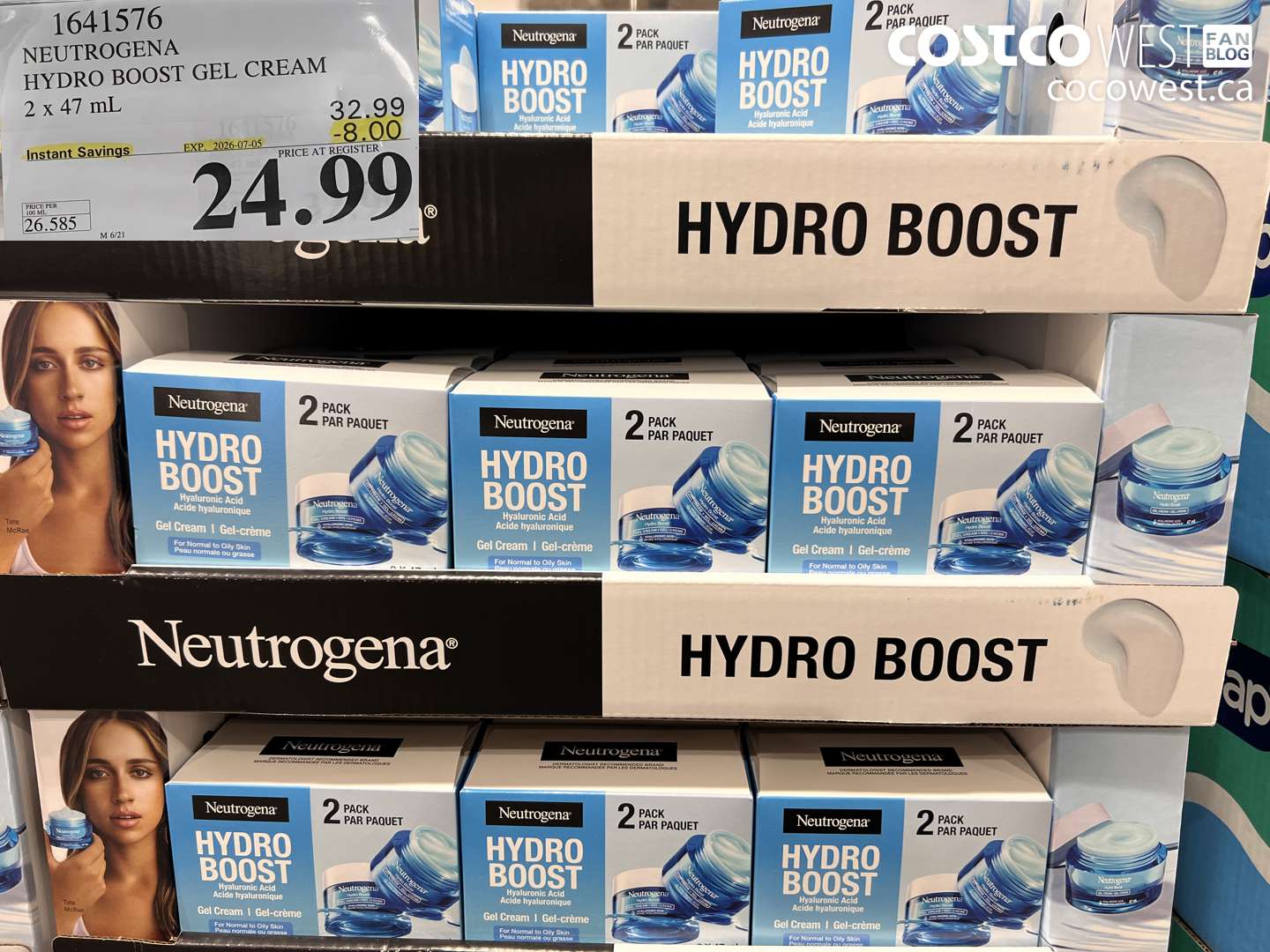 1641576 NEUTROGENA HYDRO BOOST GEL CREAM 2 X 47 ML ($8.00 INSTANT SAVINGS EXPIRES ON 2026-07-05) $24.99