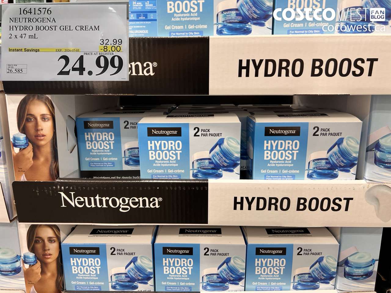 1641576 NEUTROGENA HYDRO BOOST GEL CREAM 2 X 47 ML ($8.00 INSTANT SAVINGS EXPIRES ON 2026-07-05) $24.99