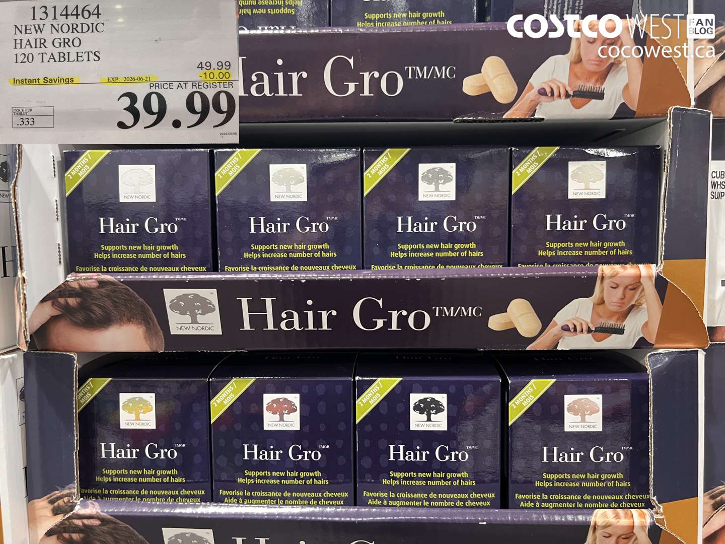 1314464 NEW NORDIC HAIR GRO 120 TABLETS ($10.00 INSTANT SAVINGS EXPIRES ON 2026-06-21) $39.99