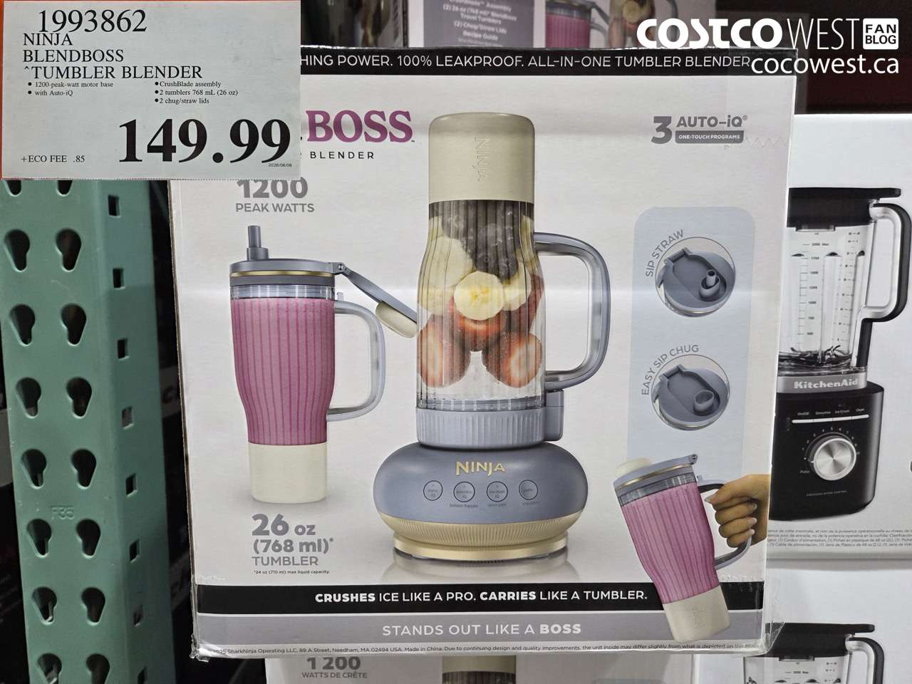 1993862 NINJA BLENDBOSS TUMBLER BLENDER $149.99