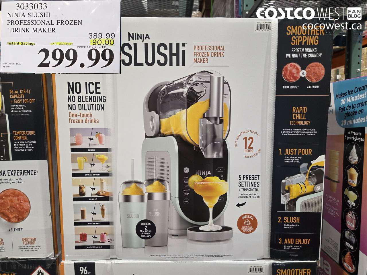 3033033 NINJA SLUSHI PROFESSIONAL FROZEN DRINK MAKER ($90.00 INSTANT SAVINGS EXPIRES ON 2026-06-07) $299.99