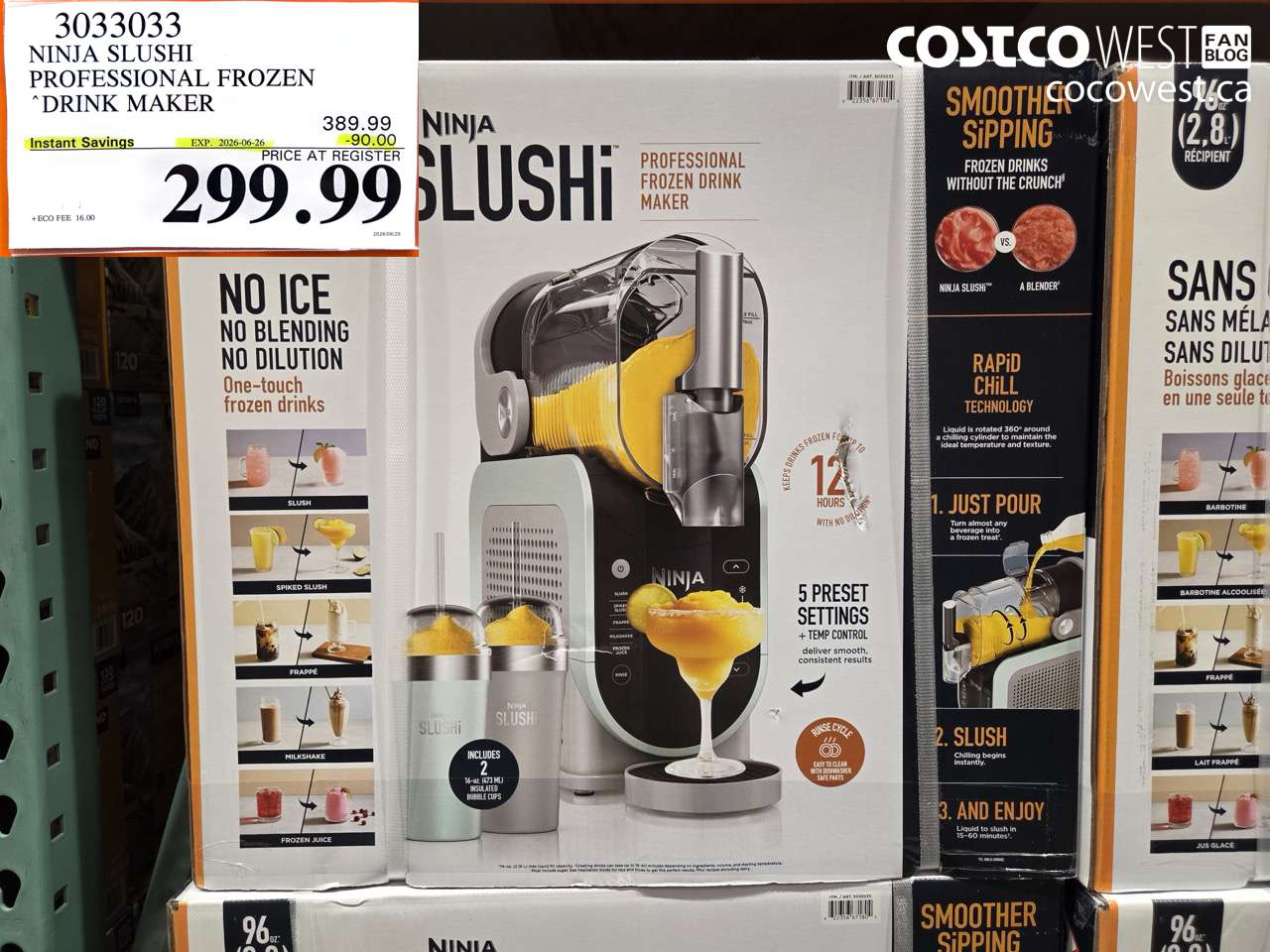 3033033 NINJA SLUSHI PROFESSIONAL FROZEN DRINK MAKER ($90.00 INSTANT SAVINGS EXPIRES ON 2026-06-26) $299.99